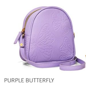 Purple Butterfly cosmetic bag mini back pack